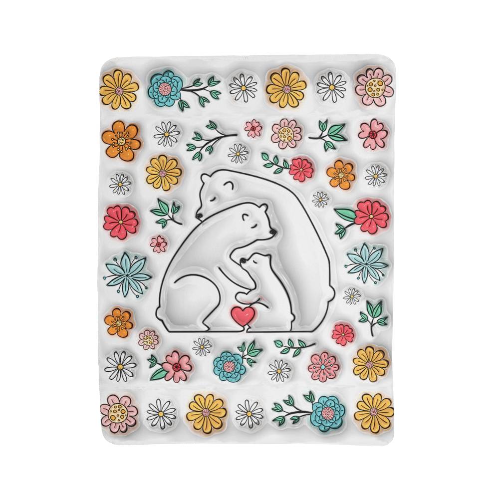 Mama Bear Sherpa Fleece Blankets