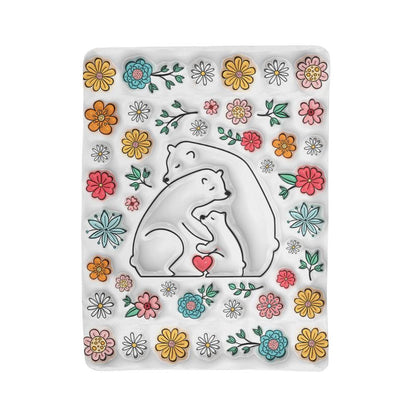 Mama Bear Sherpa Fleece Blankets