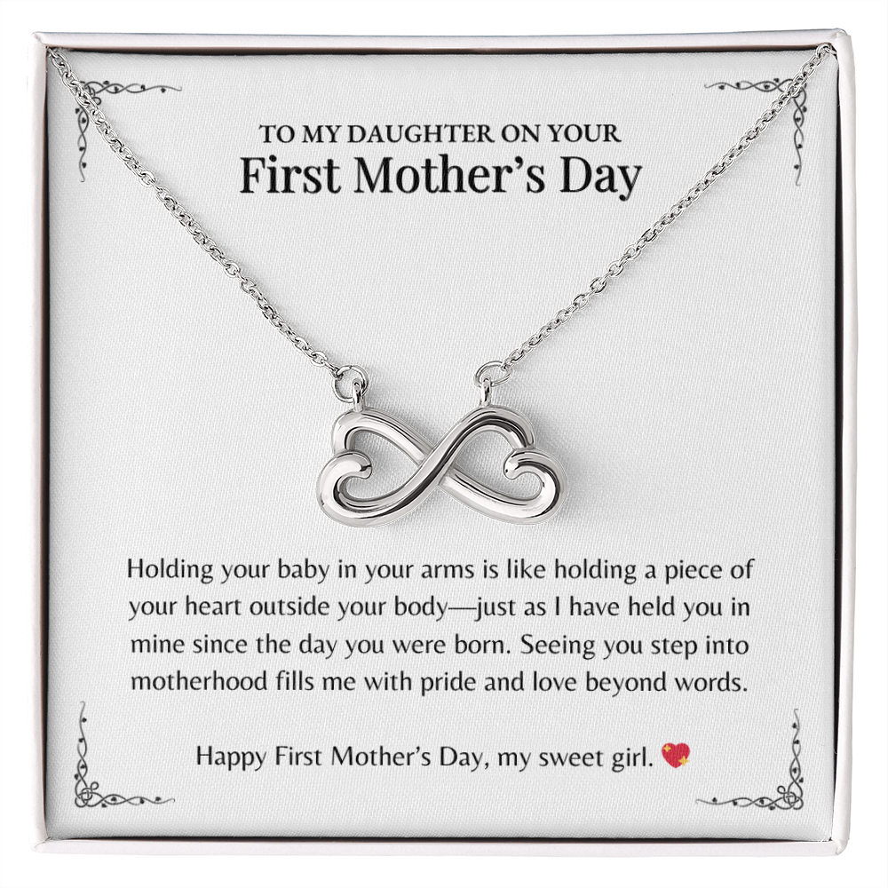 Holding your baby -  Endless Love Necklace