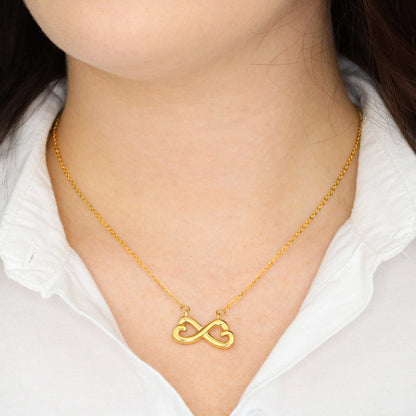 We've been together for just a little while - heart-shaped infinity symbol