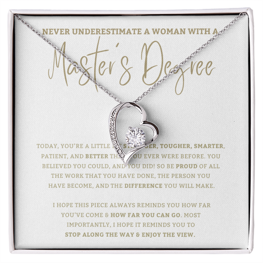 Master's - Graduation Gift For Daughter, Personalized Graduation, Jewelry For College, Master's Degree Graduation, Graduation Gift For Her