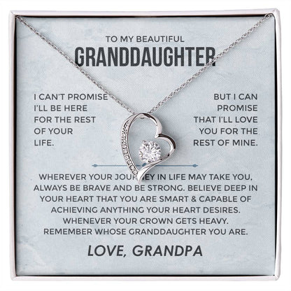 I Can't Promise - Grandpa - Forever Love Necklace
