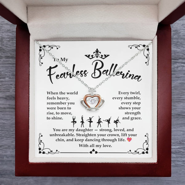 Fearless Ballerina - Crown Pendant Necklace