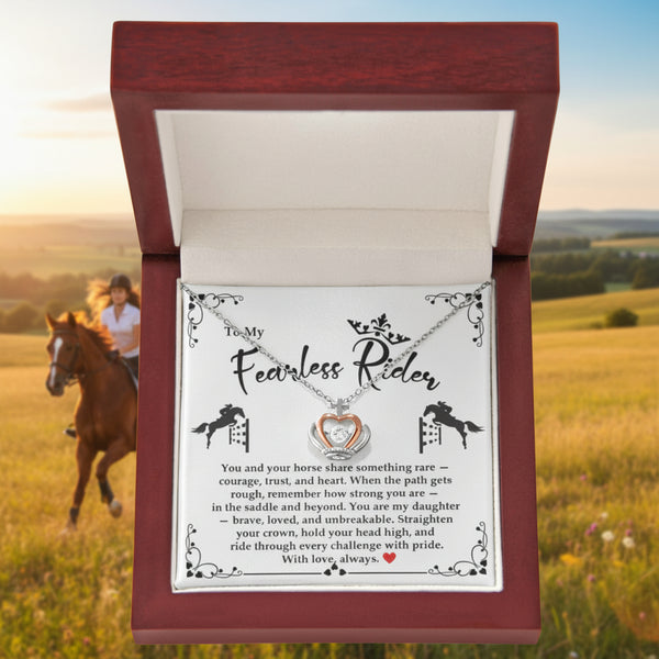 Fearless Rider - Crown Pendant Necklace.