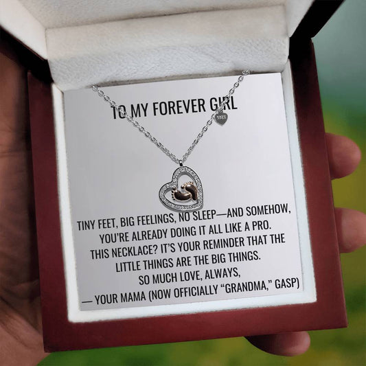 Big Feelings - Baby Feet Heart Necklace First Mother's Day