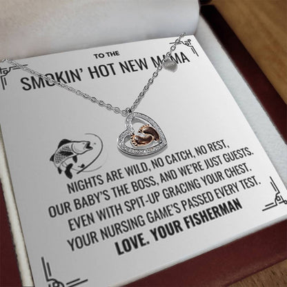 Nights are Wild - Baby Feet Heart Necklace