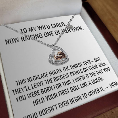 Tiniest Toes - Baby Feet Heart Necklace First Mother's Day