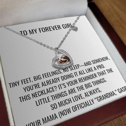 Big Feelings - Baby Feet Heart Necklace First Mother's Day