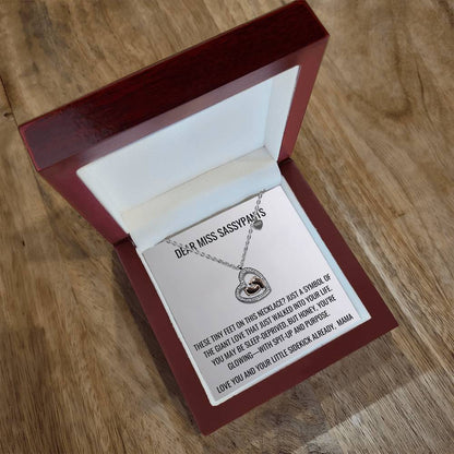 Dear Miss Sassypants - Baby Feet Heart Necklace First Mother's Day