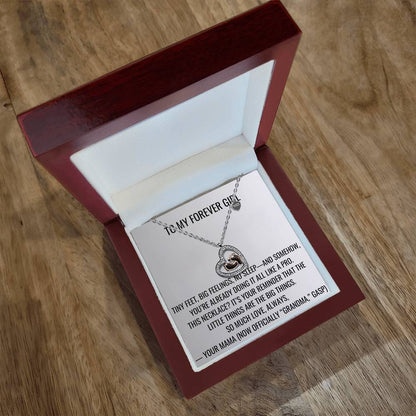 Big Feelings - Baby Feet Heart Necklace First Mother's Day