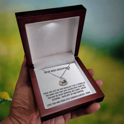 Dear Miss Sassypants - Baby Feet Heart Necklace First Mother's Day