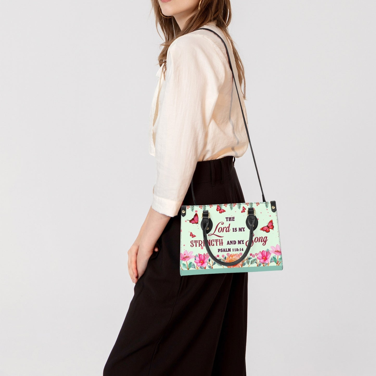 Lord is my strength - Women's Bespoke Bag - Long Strap