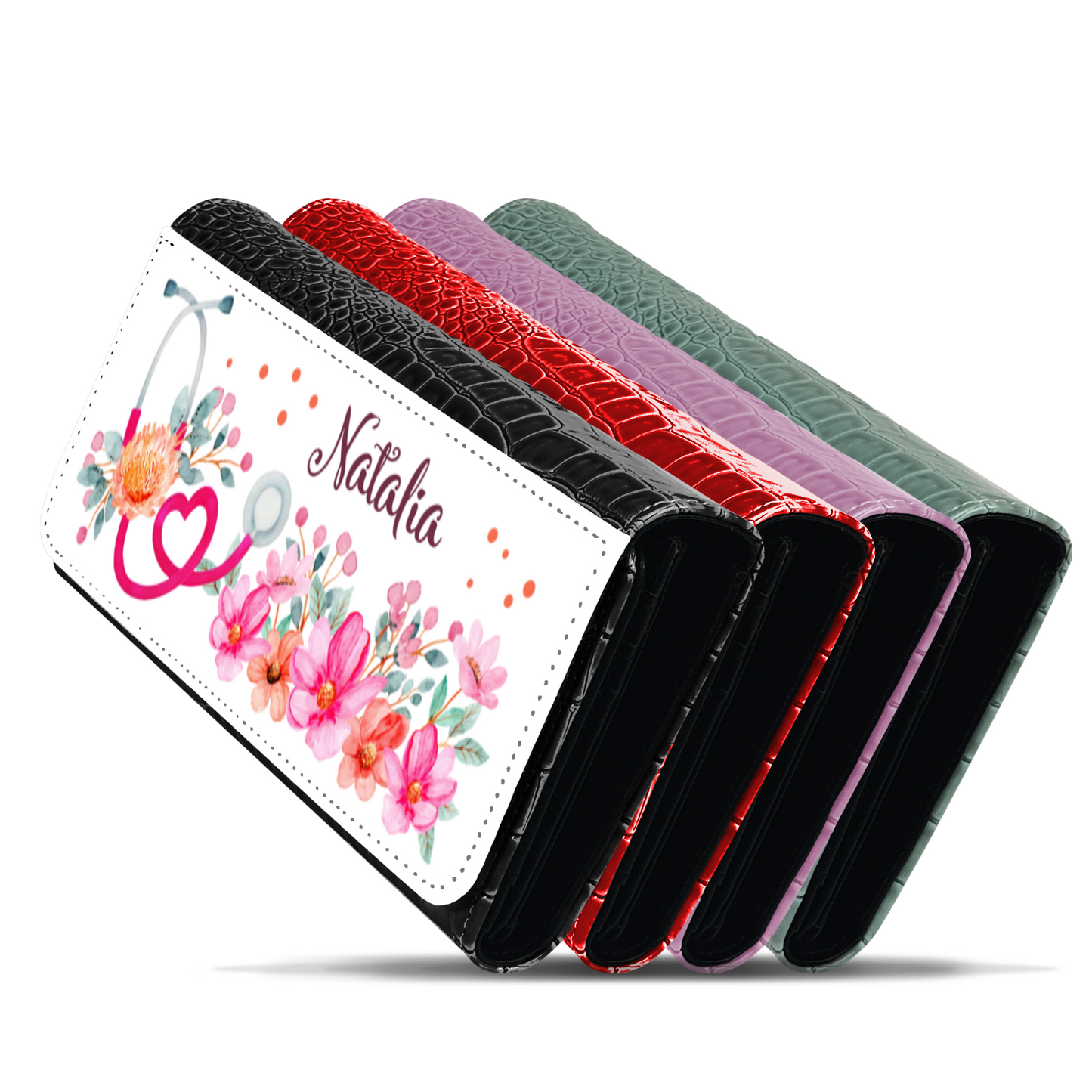 Nurse Custom Name - Faux Crocodile Skin Faux Ladies Purses