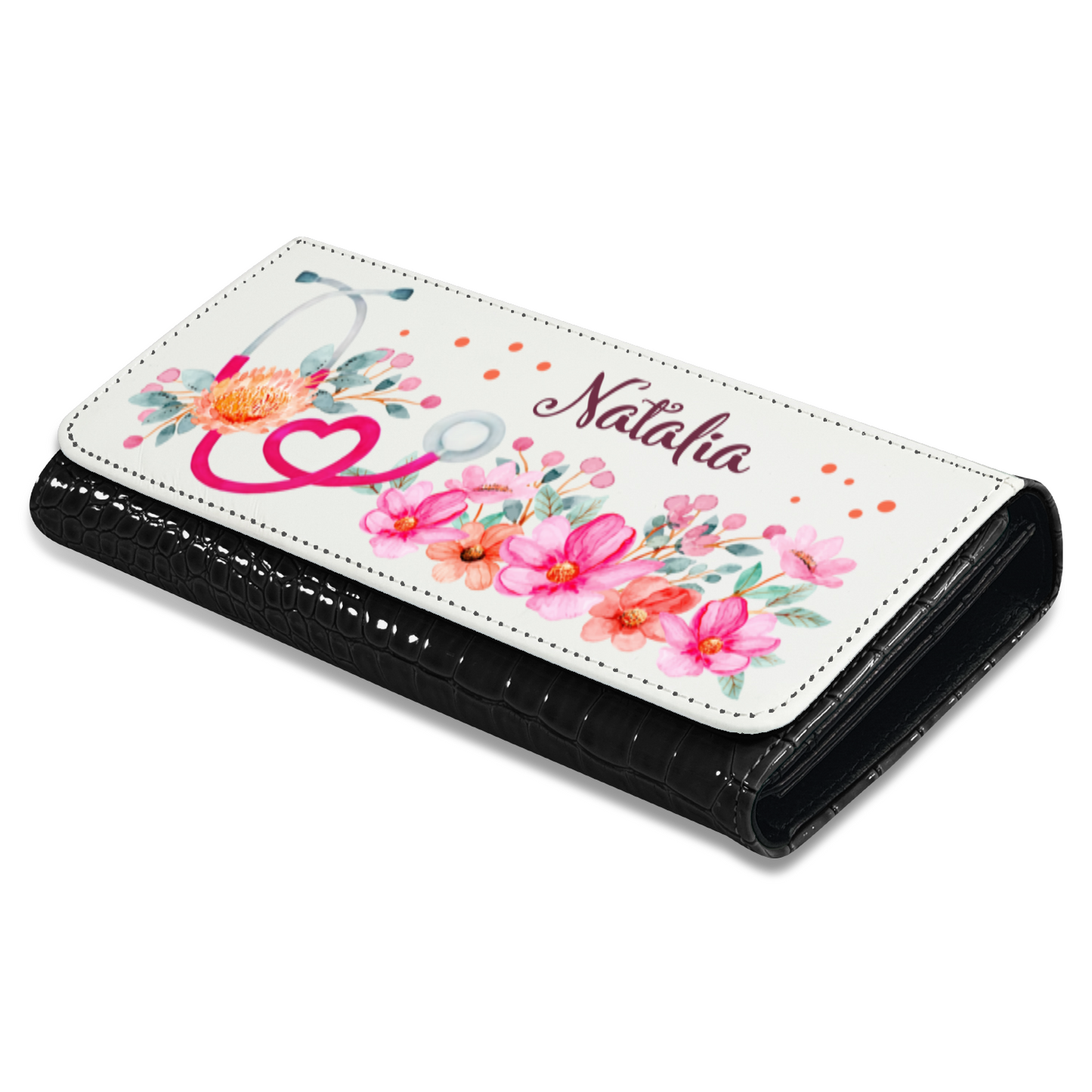 Nurse Custom Name - Faux Crocodile Skin Faux Ladies Purses