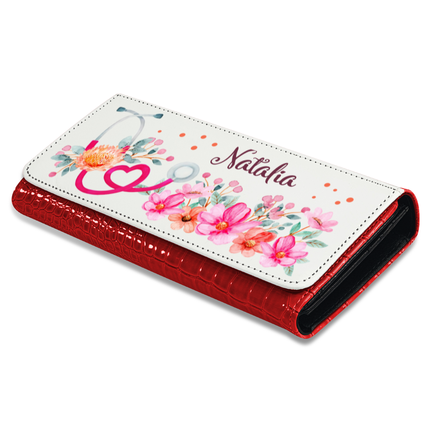 Nurse Custom Name - Faux Crocodile Skin Faux Ladies Purses