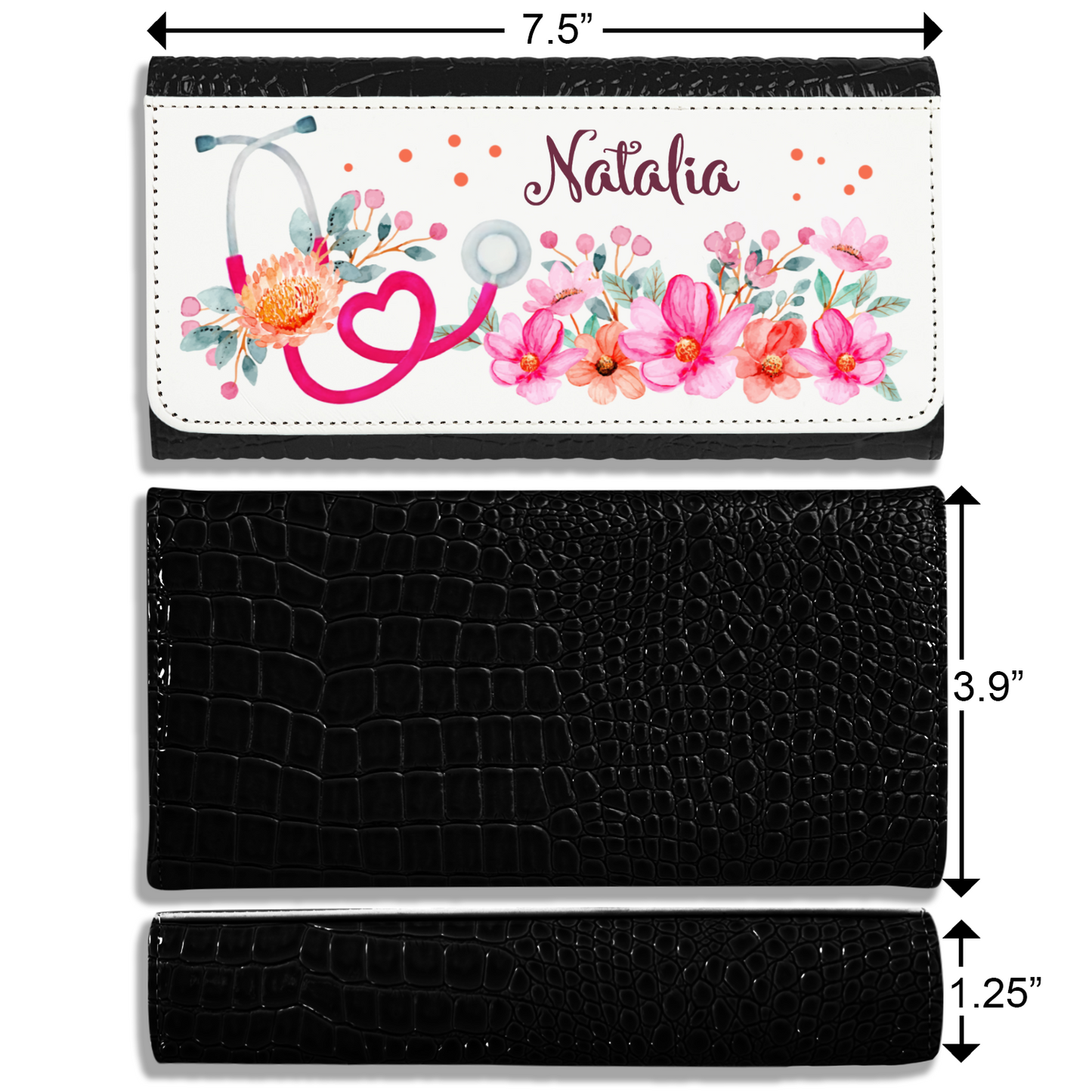 Nurse Custom Name - Faux Crocodile Skin Faux Ladies Purses