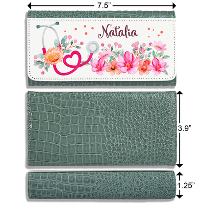 Nurse Custom Name - Faux Crocodile Skin Faux Ladies Purses