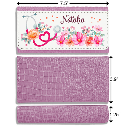 Nurse Custom Name - Faux Crocodile Skin Faux Ladies Purses