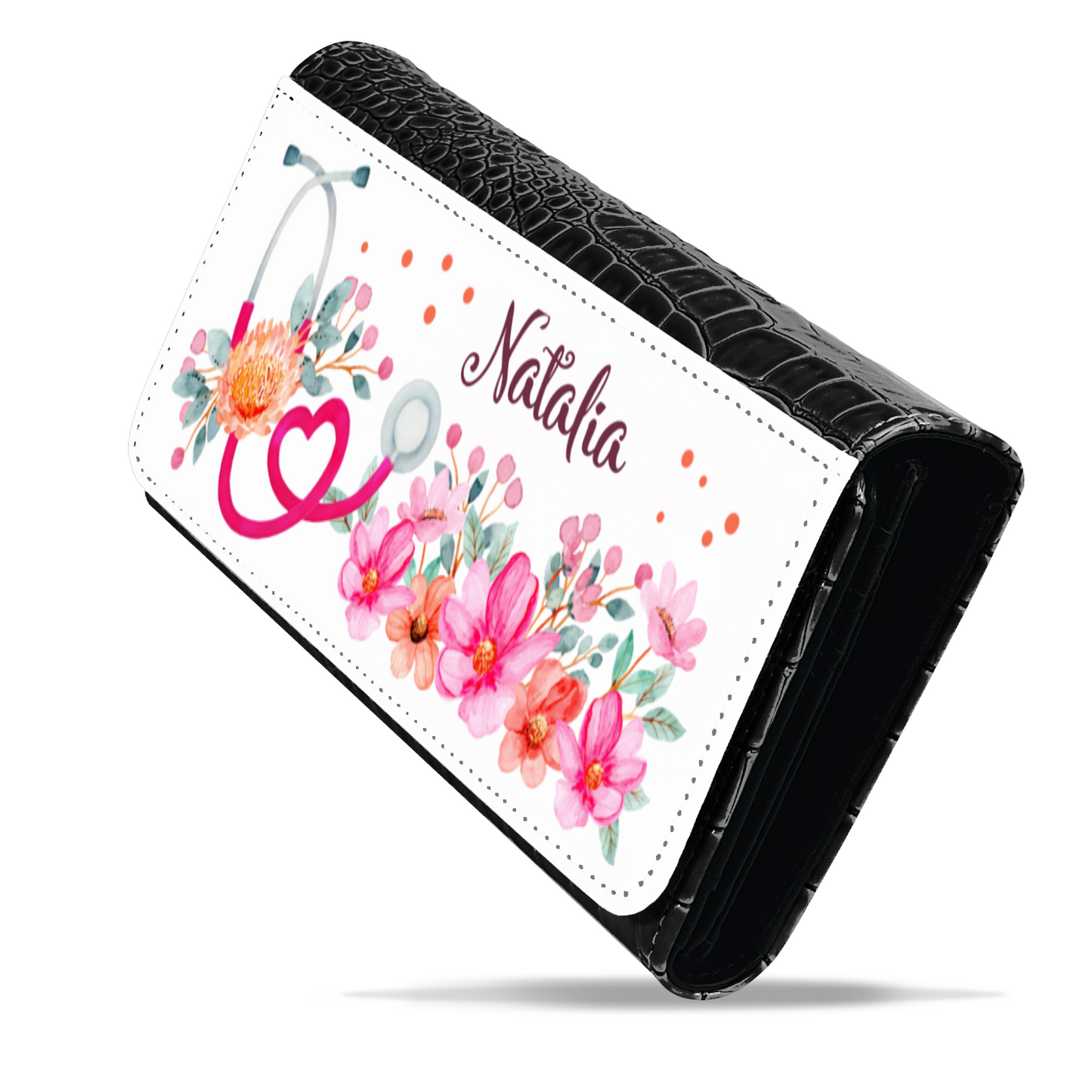 Nurse Custom Name - Faux Crocodile Skin Faux Ladies Purses