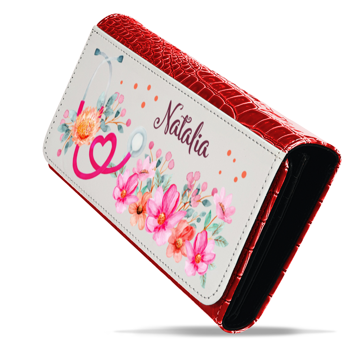 Nurse Custom Name - Faux Crocodile Skin Faux Ladies Purses