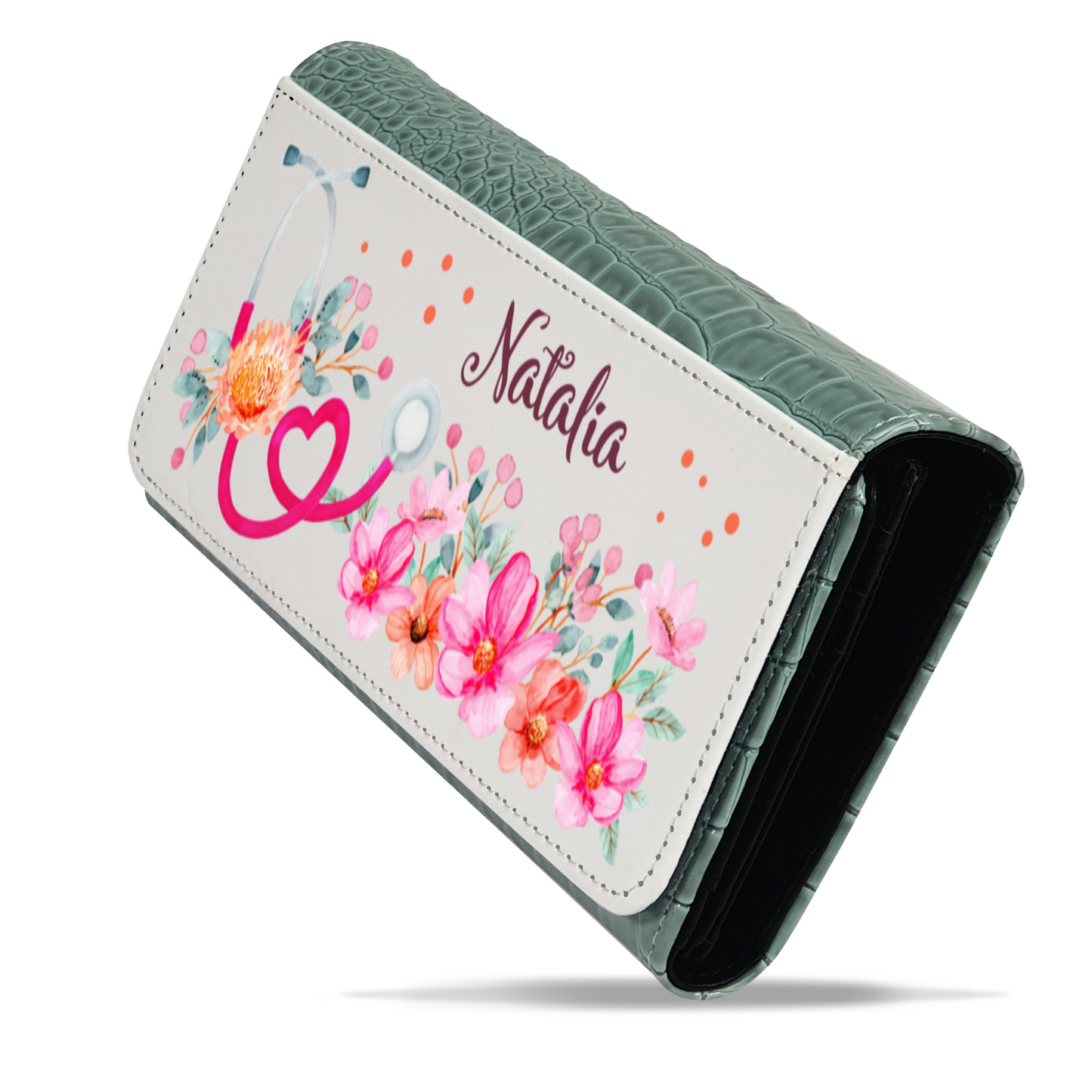 Nurse Custom Name - Faux Crocodile Skin Faux Ladies Purses