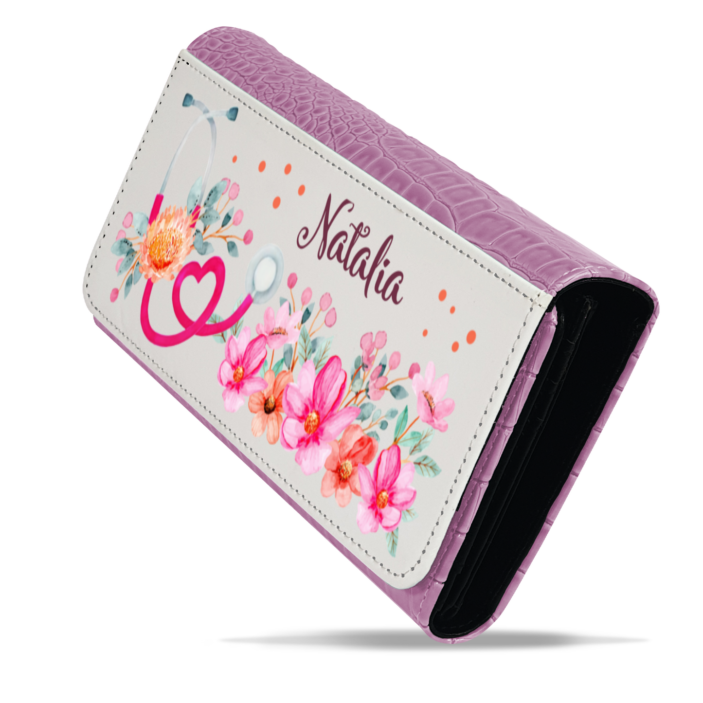 Nurse Custom Name - Faux Crocodile Skin Faux Ladies Purses