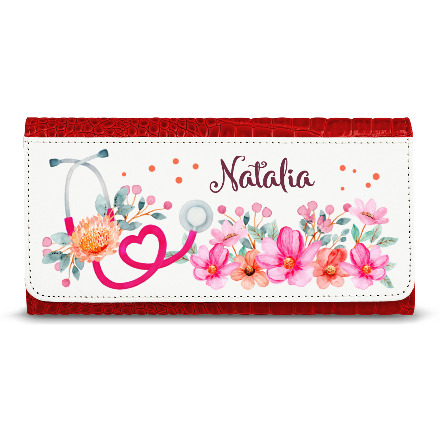 Nurse Custom Name - Faux Crocodile Skin Faux Ladies Purses