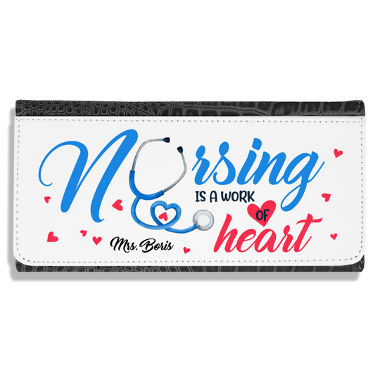 Nursing is a Work Of Heart - Faux Crocodile Skin Faux Ladies Purses