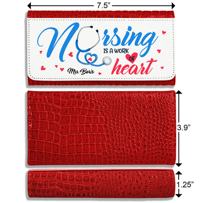 Nursing is a Work Of Heart - Faux Crocodile Skin Faux Ladies Purses