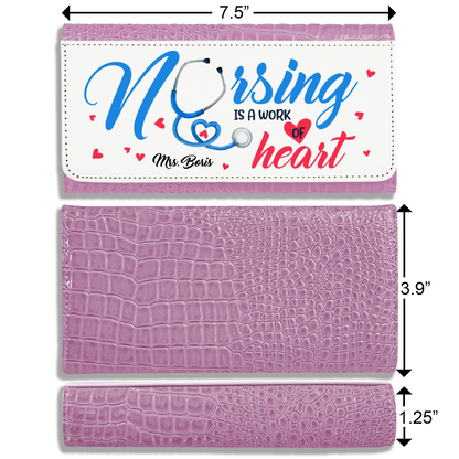 Nursing is a Work Of Heart - Faux Crocodile Skin Faux Ladies Purses