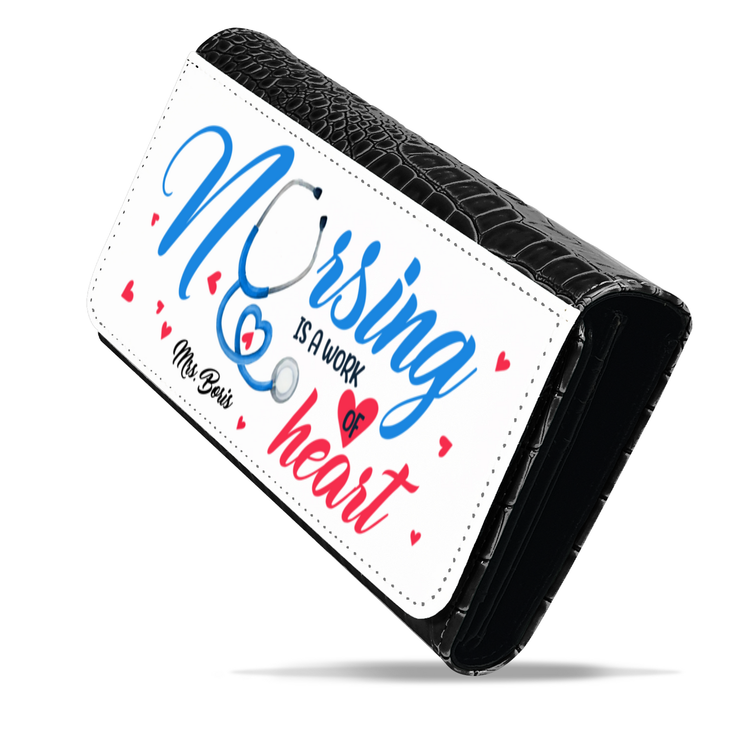 Nursing is a Work Of Heart - Faux Crocodile Skin Faux Ladies Purses