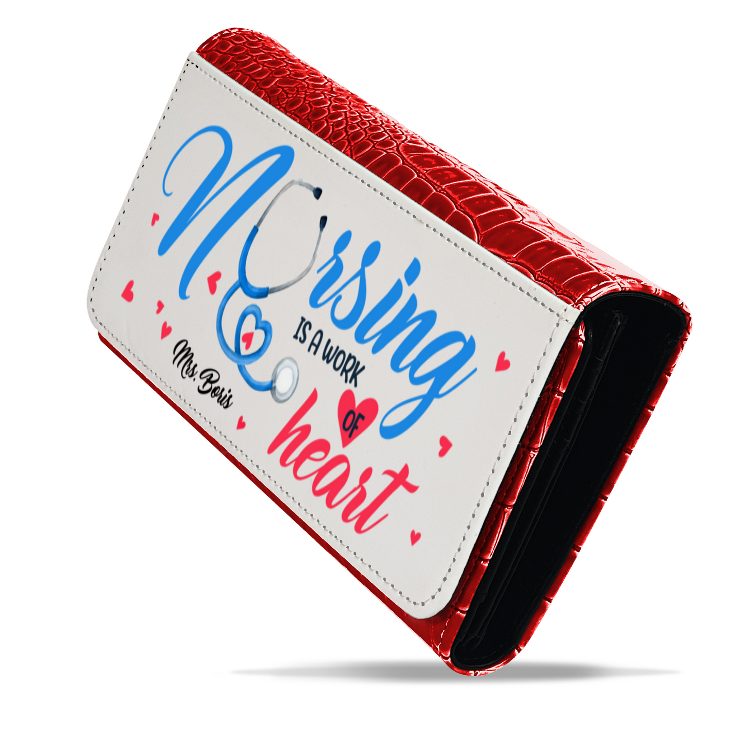 Nursing is a Work Of Heart - Faux Crocodile Skin Faux Ladies Purses