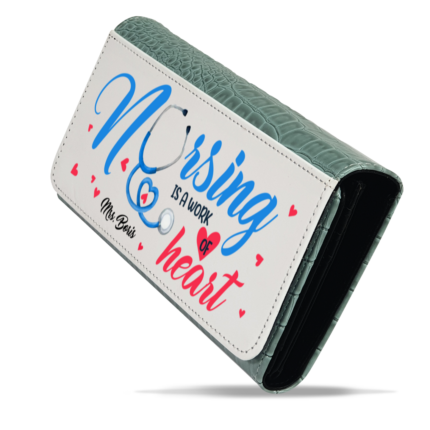 Nursing is a Work Of Heart - Faux Crocodile Skin Faux Ladies Purses