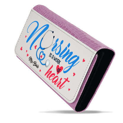 Nursing is a Work Of Heart - Faux Crocodile Skin Faux Ladies Purses