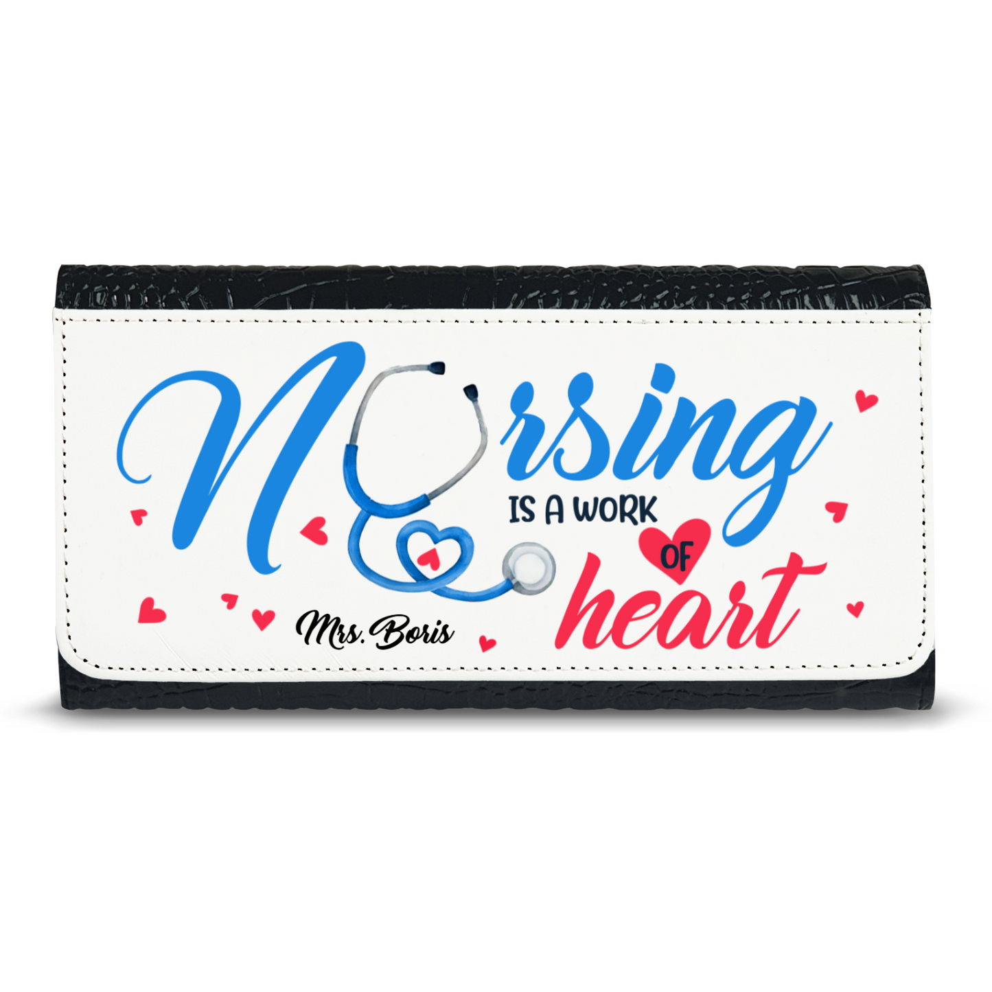Nursing is a Work Of Heart - Faux Crocodile Skin Faux Ladies Purses