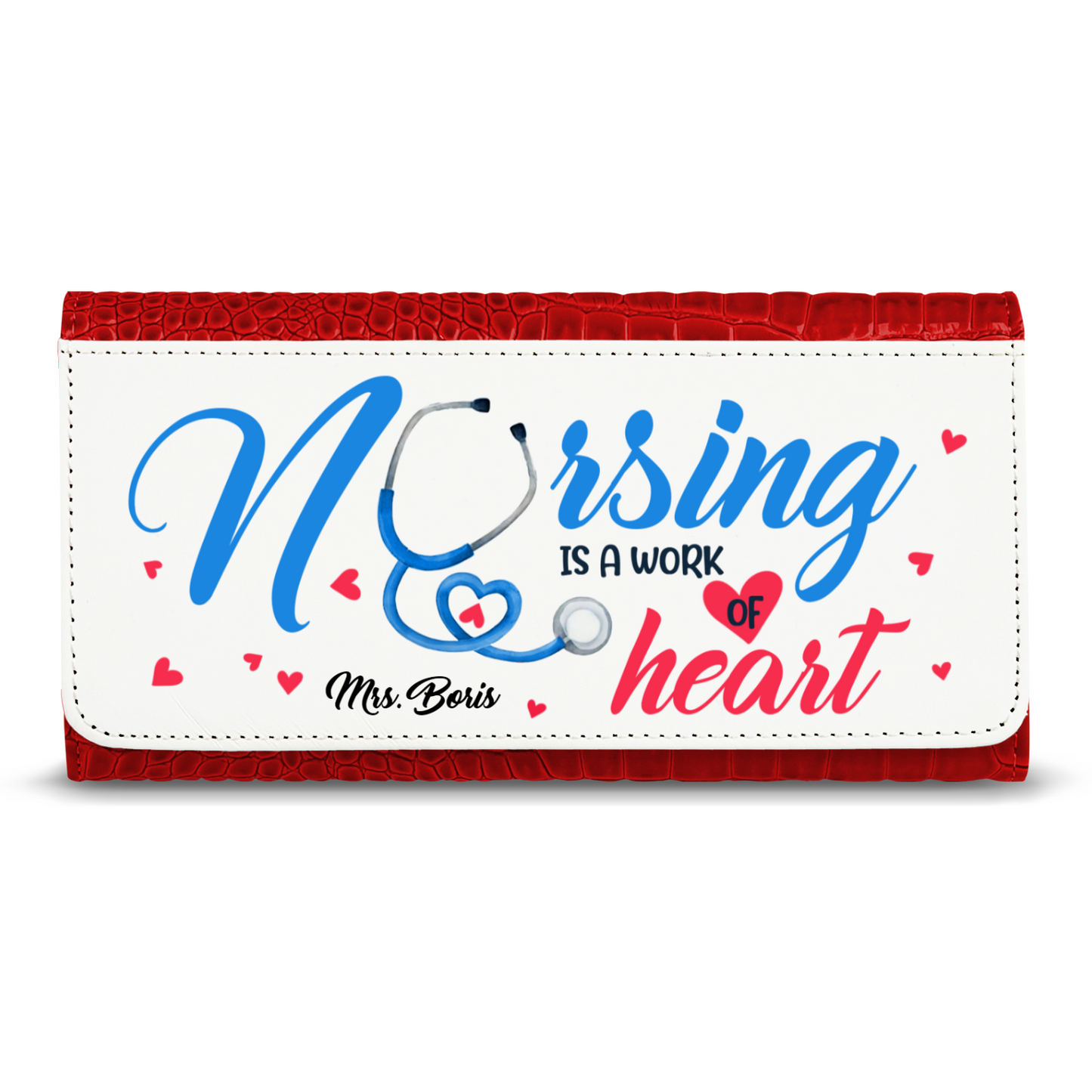 Nursing is a Work Of Heart - Faux Crocodile Skin Faux Ladies Purses