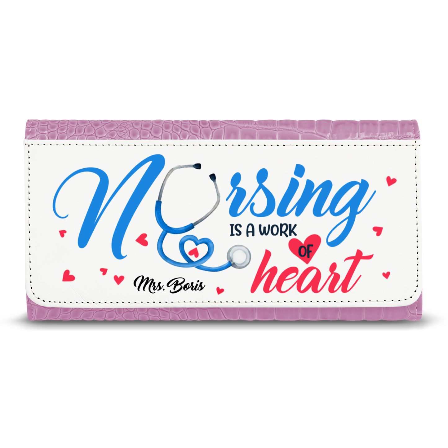 Nursing is a Work Of Heart - Faux Crocodile Skin Faux Ladies Purses