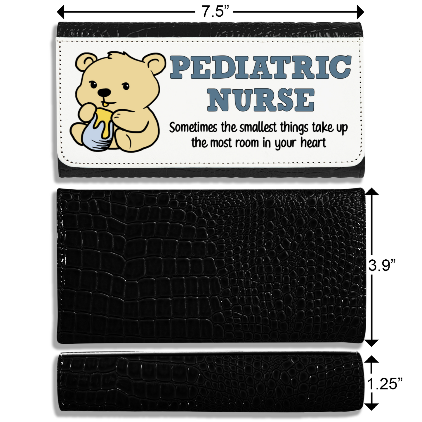 Pediatric Nurse - Faux Crocodile Skin Faux Ladies Purse