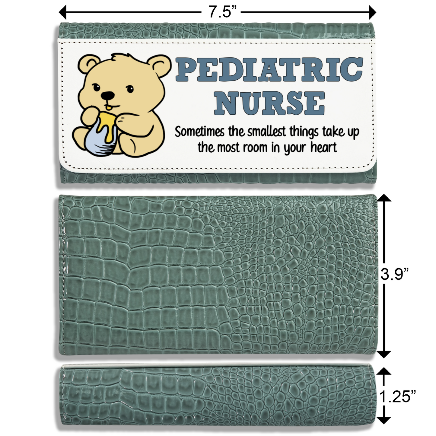 Pediatric Nurse - Faux Crocodile Skin Faux Ladies Purse
