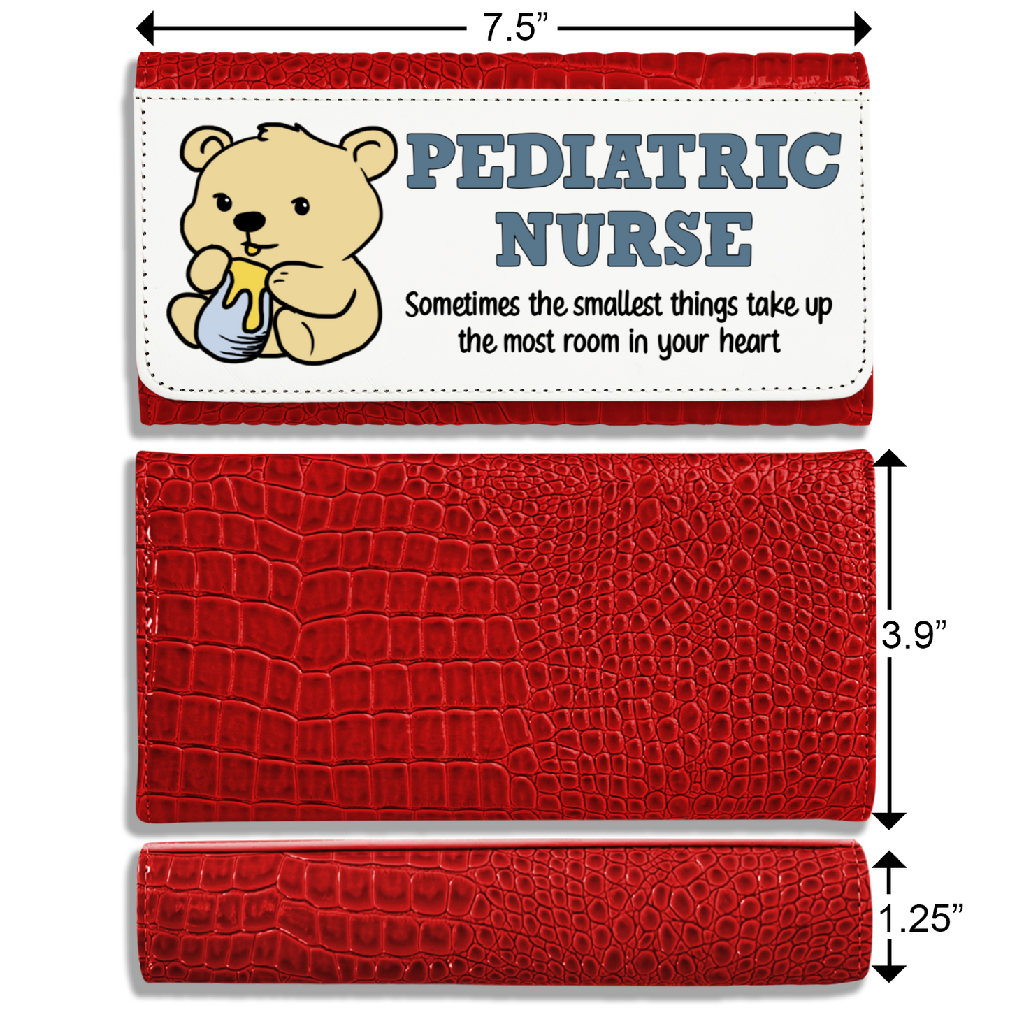 Pediatric Nurse - Faux Crocodile Skin Faux Ladies Purse