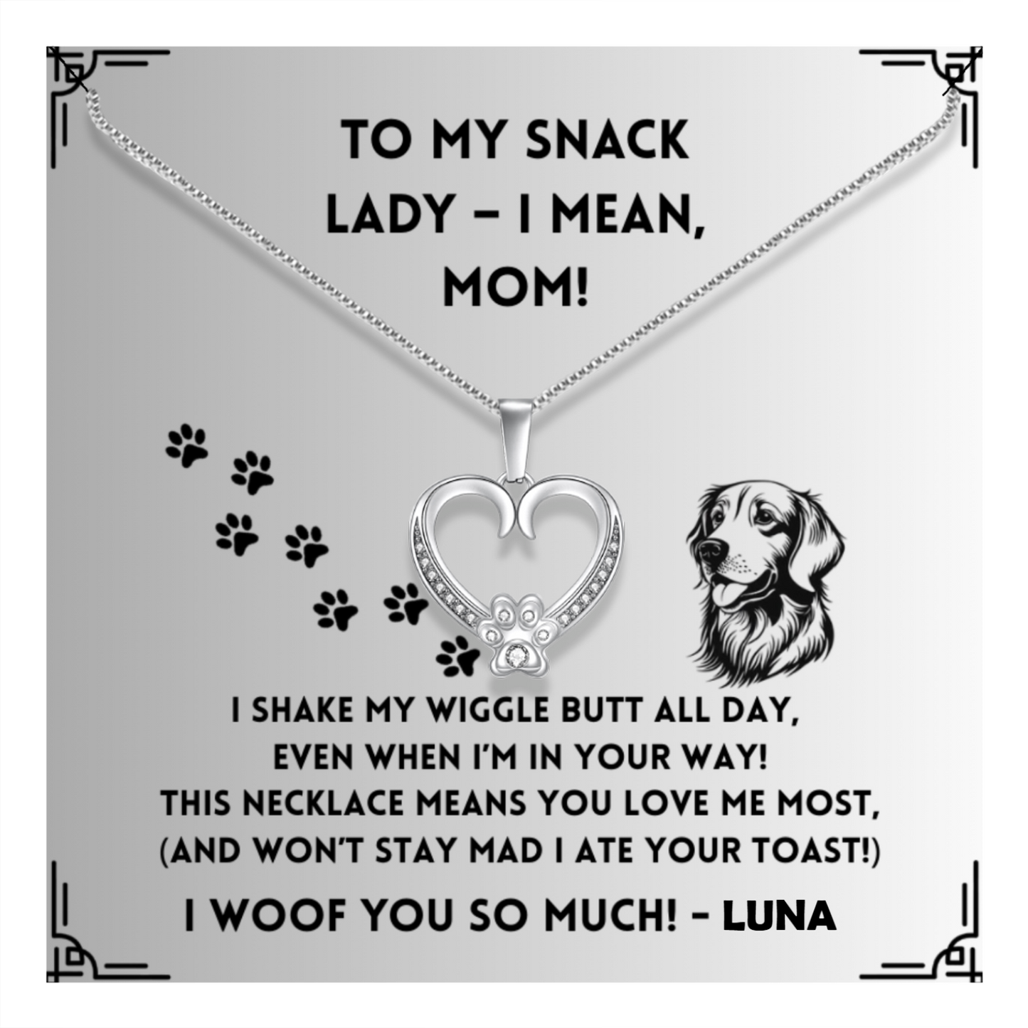I Shake My Wiggle -   Paw Heart Pendant