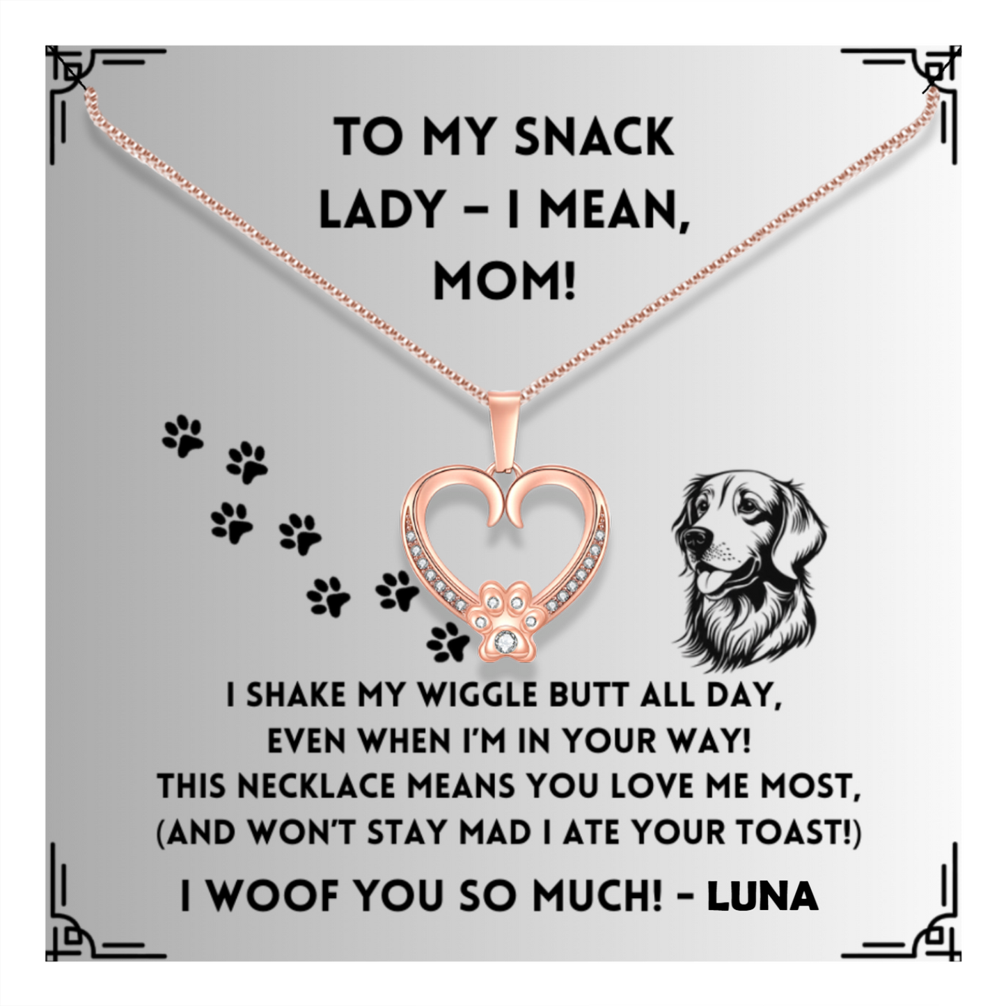 I Shake My Wiggle -   Paw Heart Pendant