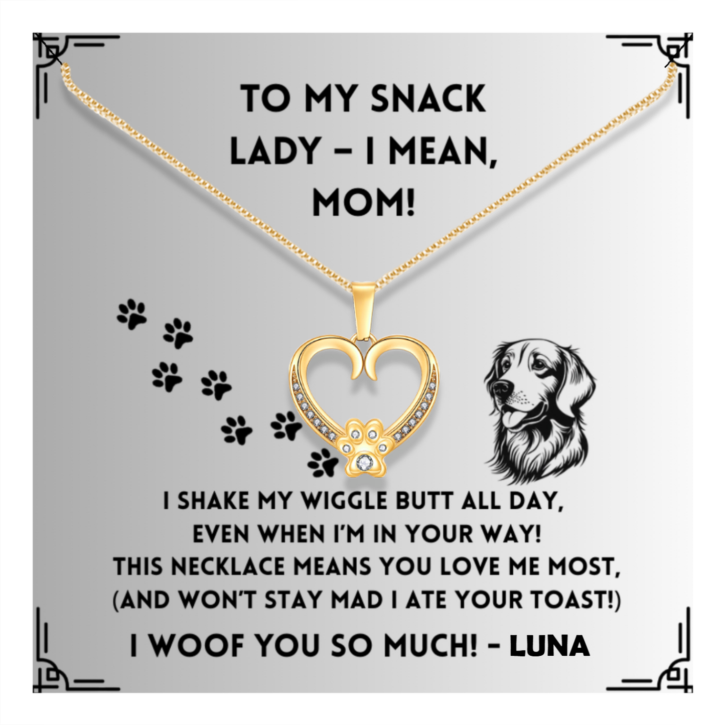 I Shake My Wiggle -   Paw Heart Pendant