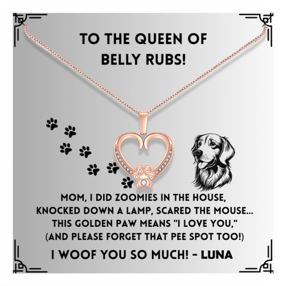 I did Zoomies -  Paw Heart Pendant