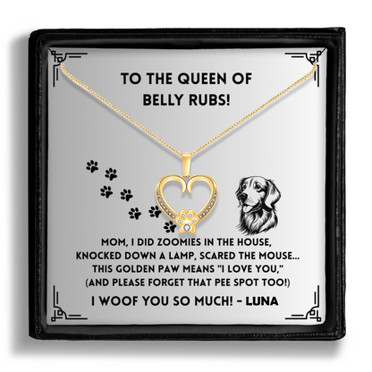 I did Zoomies -  Paw Heart Pendant