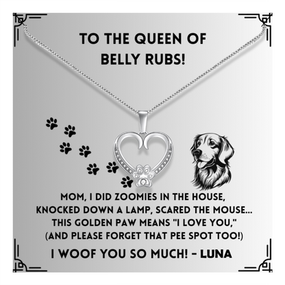 I did Zoomies -  Paw Heart Pendant