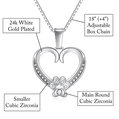 I did Zoomies -  Paw Heart Pendant