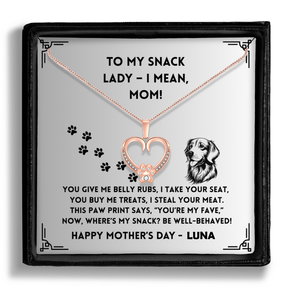You Give me Belly Rubs -  Paw Heart Pendant