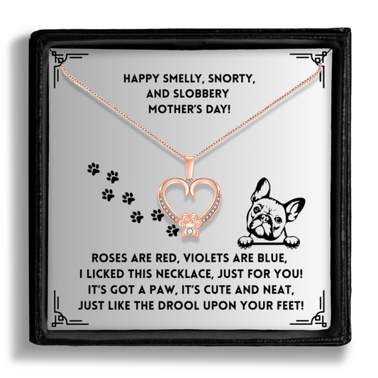 Roses Are Red - Paw Heart Pendant