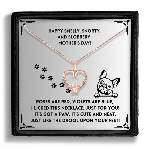 Roses Are Red - Paw Heart Pendant
